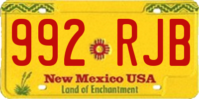 NM license plate 992RJB