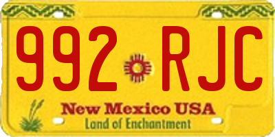NM license plate 992RJC