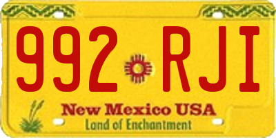 NM license plate 992RJI