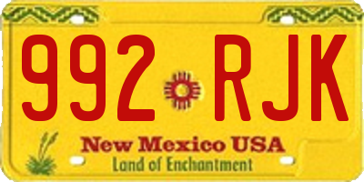 NM license plate 992RJK