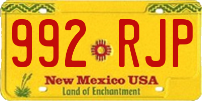 NM license plate 992RJP