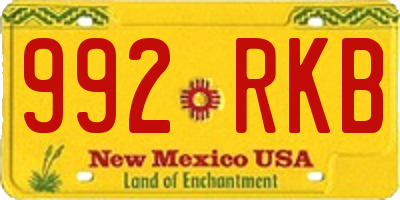 NM license plate 992RKB