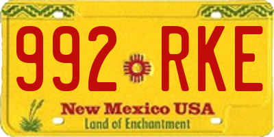 NM license plate 992RKE