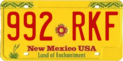 NM license plate 992RKF
