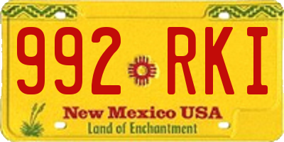 NM license plate 992RKI