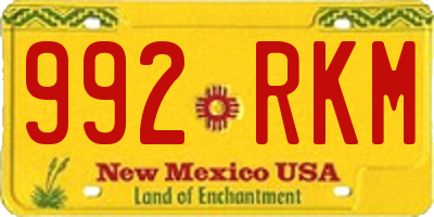 NM license plate 992RKM