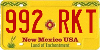 NM license plate 992RKT