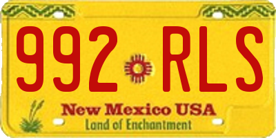 NM license plate 992RLS