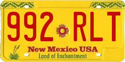 NM license plate 992RLT