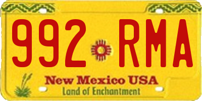 NM license plate 992RMA