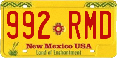 NM license plate 992RMD