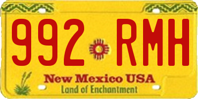 NM license plate 992RMH