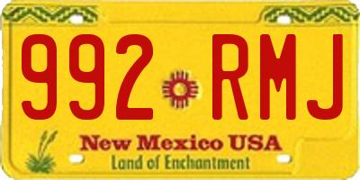 NM license plate 992RMJ
