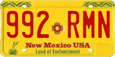 NM license plate 992RMN
