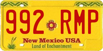 NM license plate 992RMP