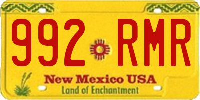 NM license plate 992RMR