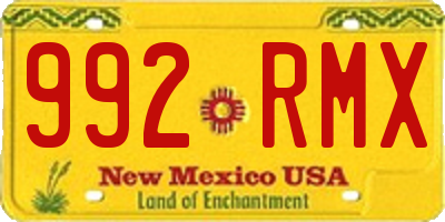 NM license plate 992RMX