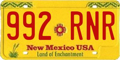 NM license plate 992RNR