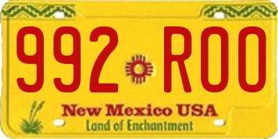 NM license plate 992ROO