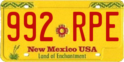 NM license plate 992RPE
