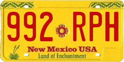NM license plate 992RPH