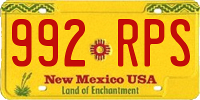 NM license plate 992RPS