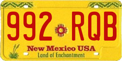 NM license plate 992RQB