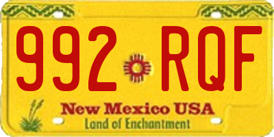 NM license plate 992RQF