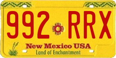 NM license plate 992RRX