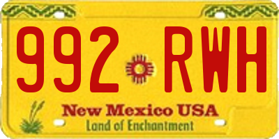NM license plate 992RWH
