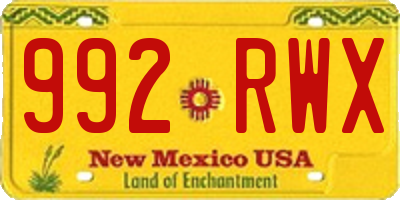 NM license plate 992RWX