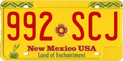 NM license plate 992SCJ