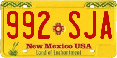 NM license plate 992SJA