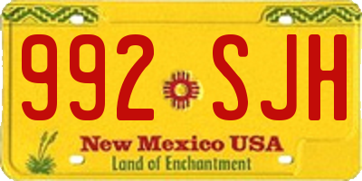 NM license plate 992SJH