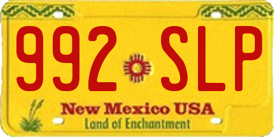 NM license plate 992SLP