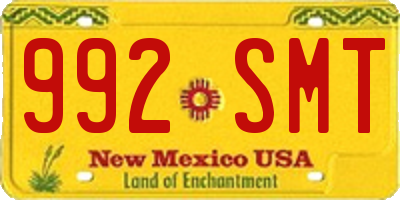 NM license plate 992SMT