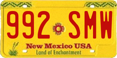 NM license plate 992SMW