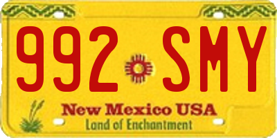 NM license plate 992SMY