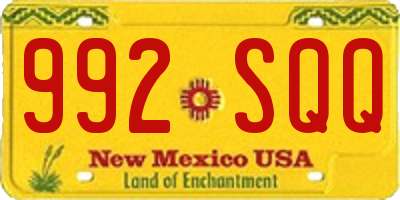 NM license plate 992SQQ