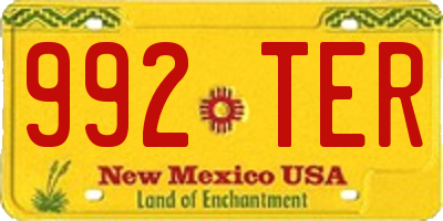 NM license plate 992TER