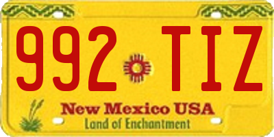 NM license plate 992TIZ