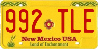 NM license plate 992TLE
