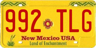NM license plate 992TLG