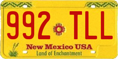NM license plate 992TLL