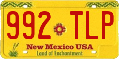 NM license plate 992TLP