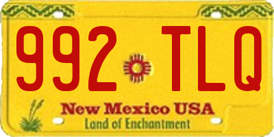 NM license plate 992TLQ