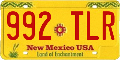 NM license plate 992TLR