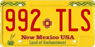 NM license plate 992TLS