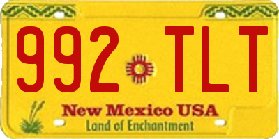 NM license plate 992TLT