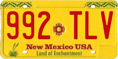 NM license plate 992TLV